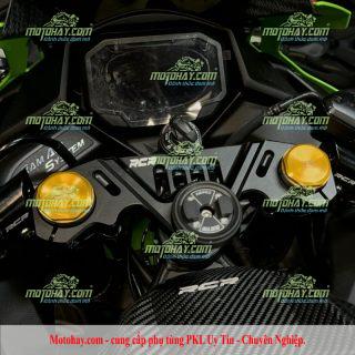 Chảng ba trên RCR CNC đen Zx4r-Zx4rr