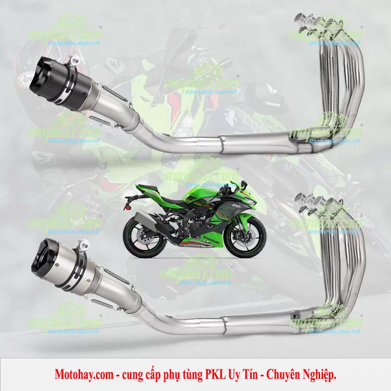 Bộ cổ và pô (ống xả) inox cho Zx4r-Zx4rr