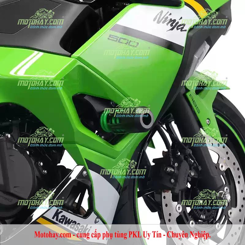 Chống đổ sườn StuntcX cho Ninja500 mầu xanh lá