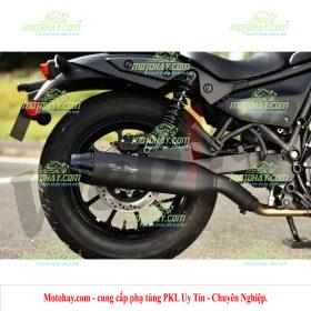 Ống xả đơn mầu đen